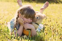 girl child on grass